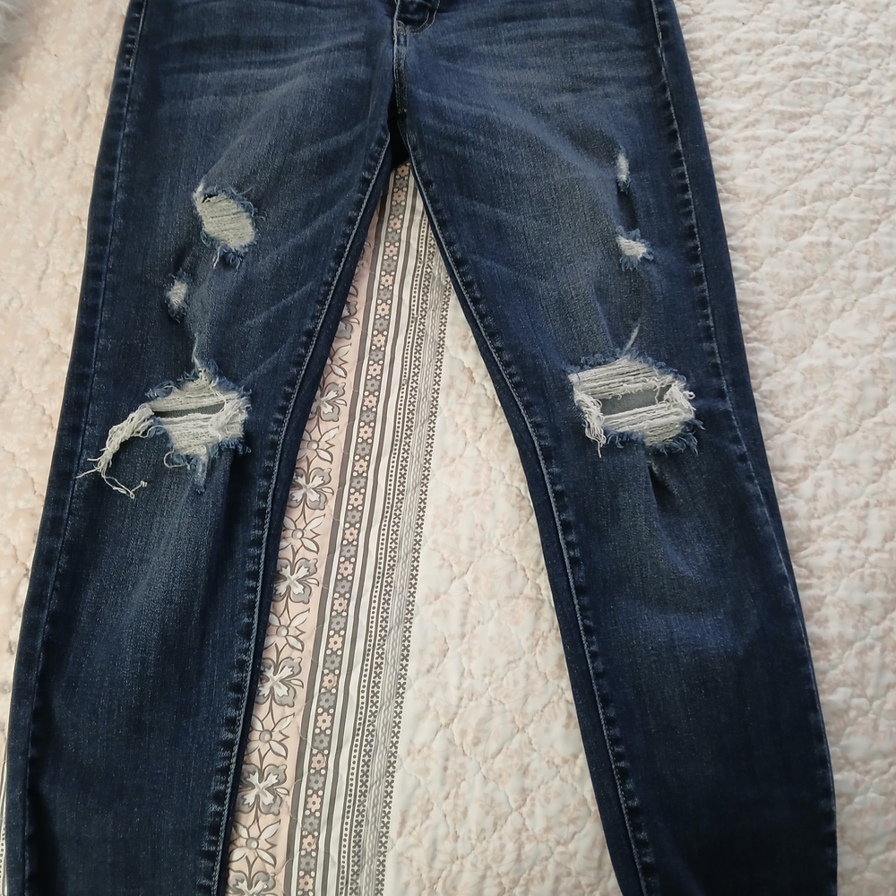 KanCan Dark Blue Distressed Skinny Jeans